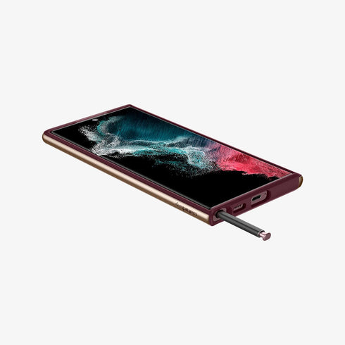 ACS03926 - Galaxy S22 Ultra 5G Case Neo Hybrid in gunmetal showing the back